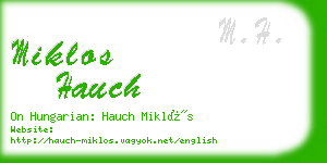 miklos hauch business card